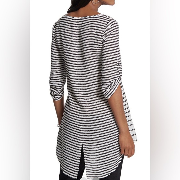 Chico’s Chyna Dual Striped Top - Picture 2 of 8